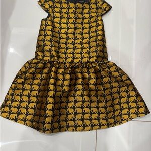 J. Crew Kids Dress in Black and Gold